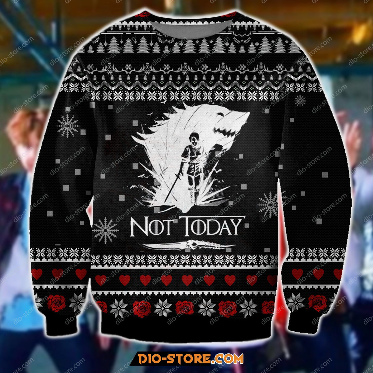 3D All Over Print Game Of Thrones – Not Today Ugly Christmas Sweater