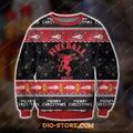 3D All Over Print Knitting Pattern Fireball Cinnamon Ugly Christmas Sweater