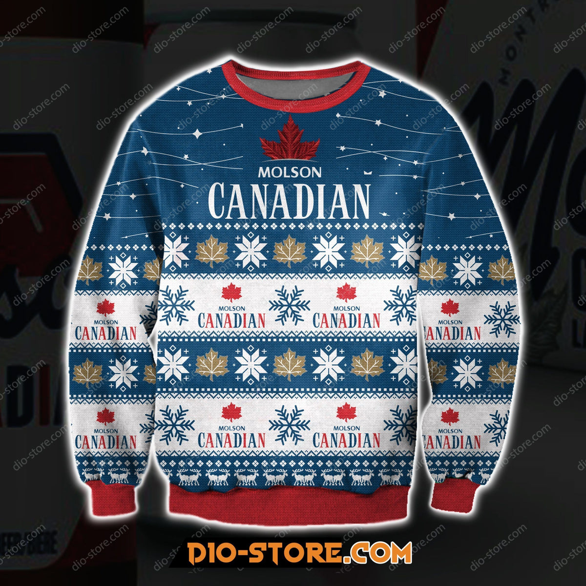 3D All Over Print Molson Canadian Ugly Christmas Sweater