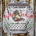 3D Knitting Pattern Raccon I Can Show You Some Trash Ugly Christmas Sweater