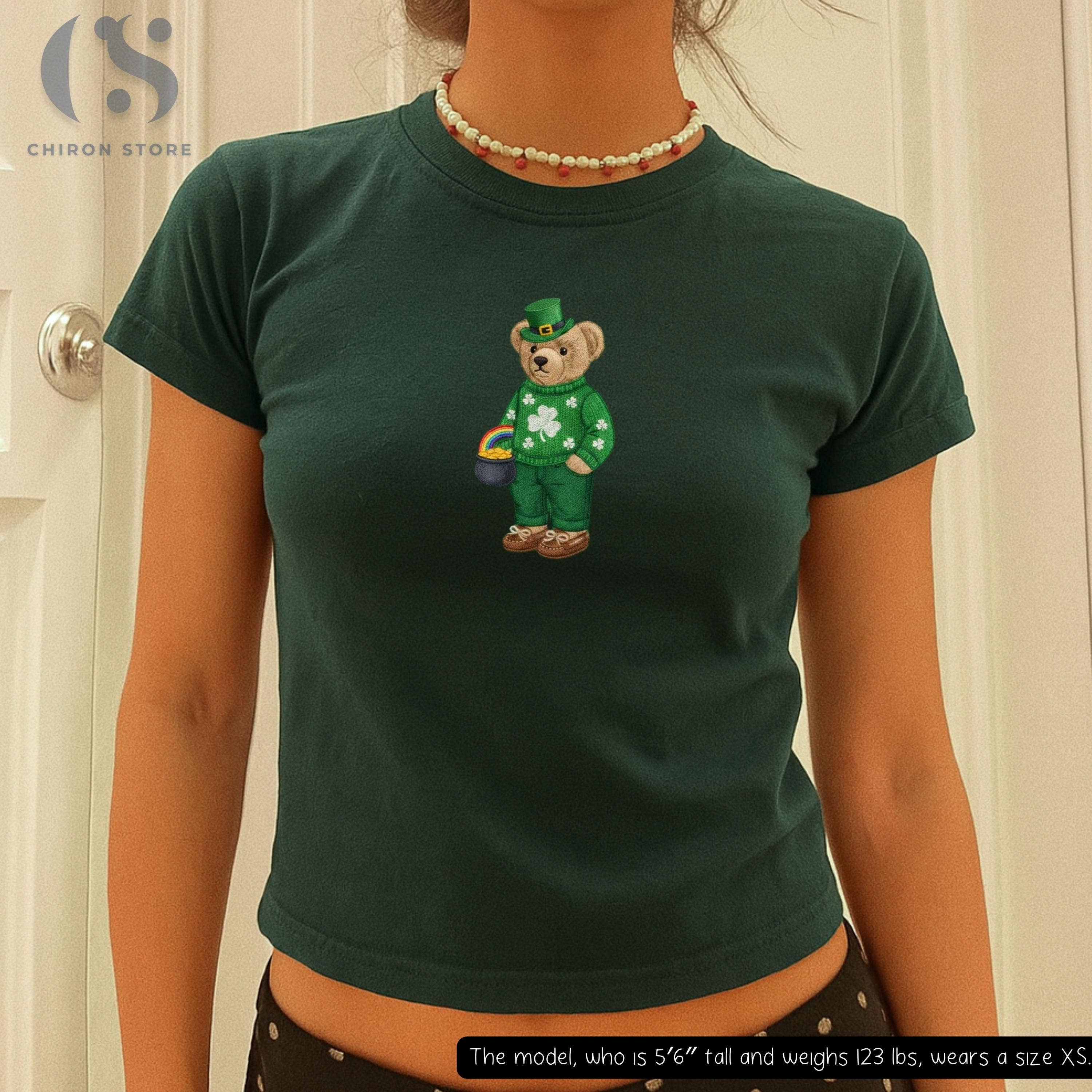 Lucky Teddy Bear St Patricks Day Ireland Baby Tee