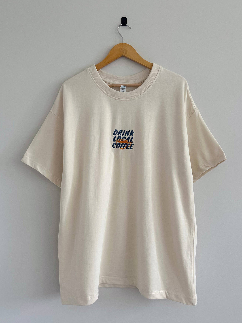 Drink Local Coffee T-Shirt - Cream