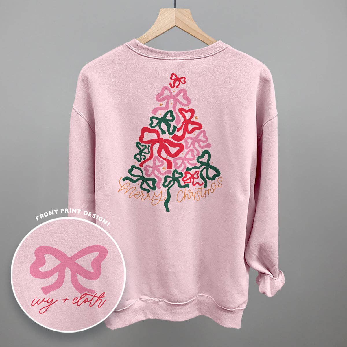 Merry Christmas Bow Tree (Back Print)