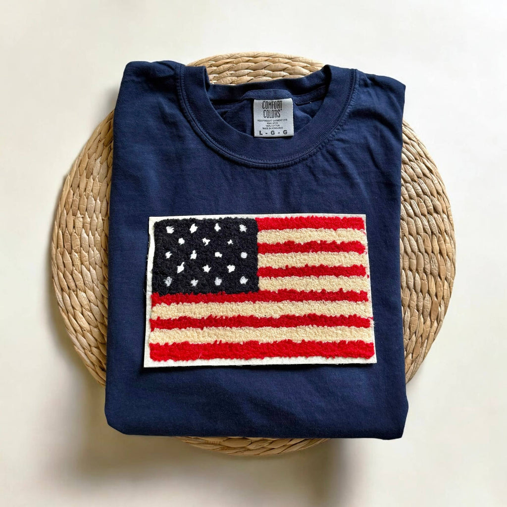 Comfort Colors USA American Flag Shirt, Independence Day Tee