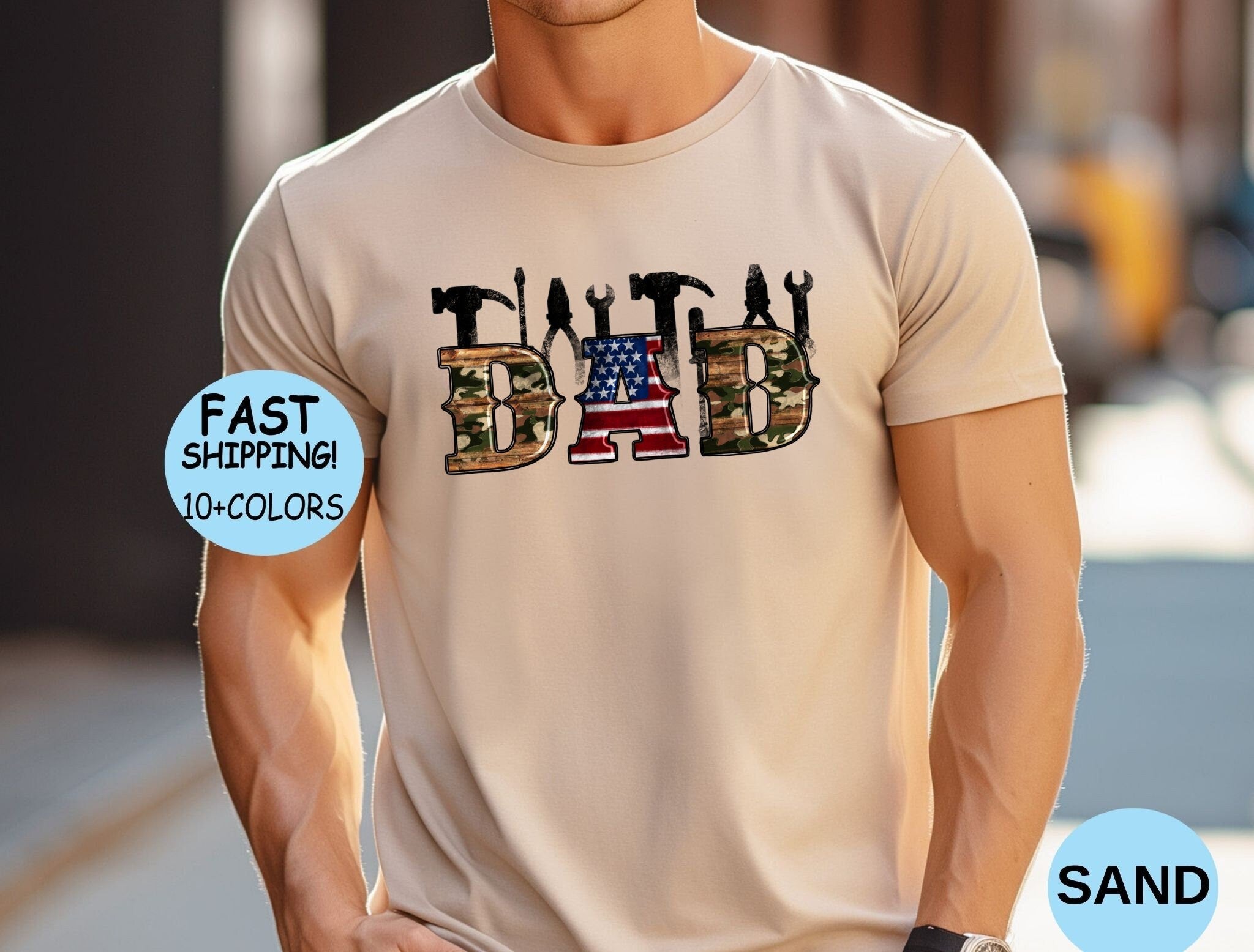 4th July Dad Father'S Day Usa Flag Handyman Dad Usa Flag Dad Patriotic Dad Tee Birthday Dad (5)
