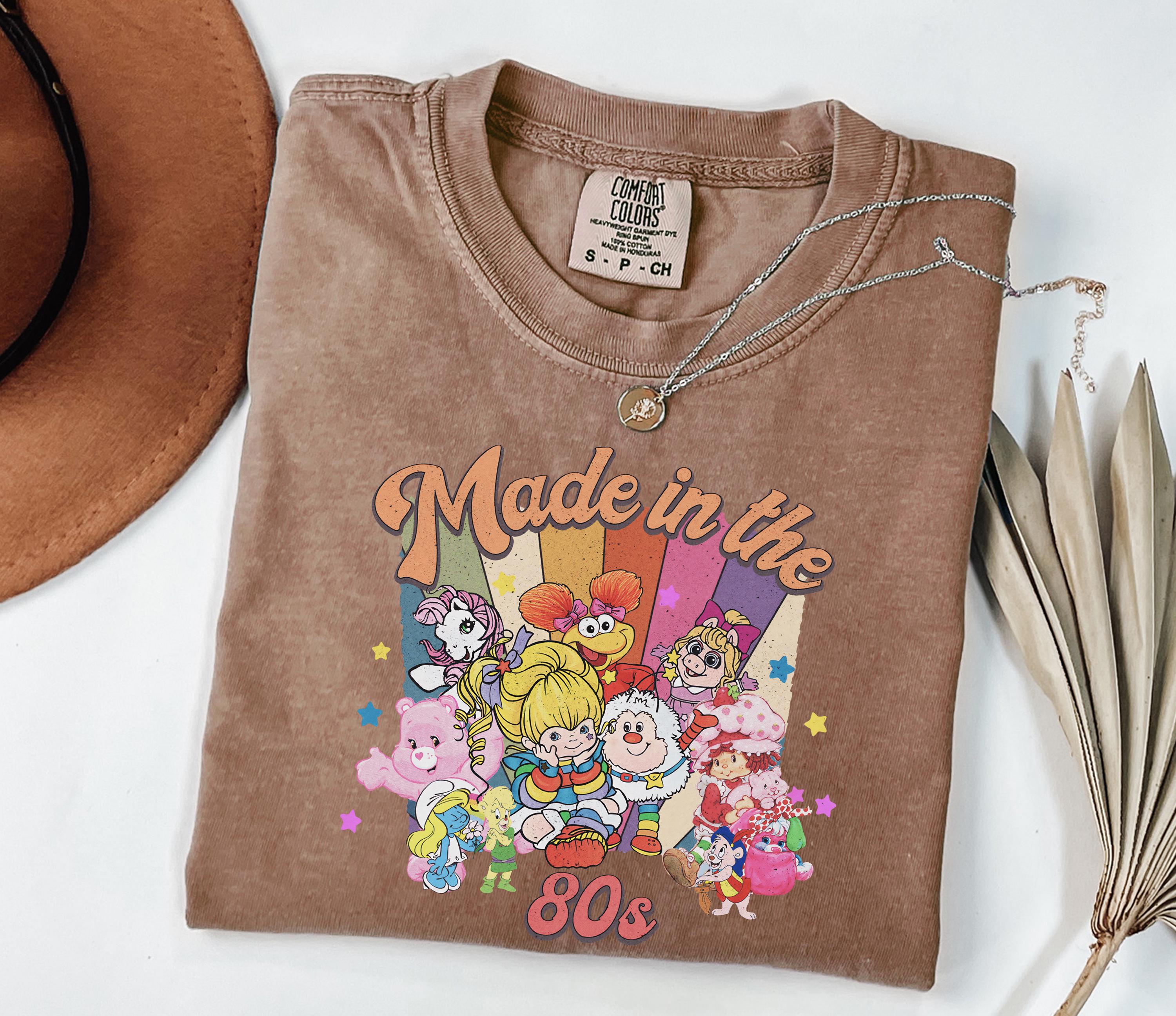 Cartoon Friends Nostalgia Made 80s 80s Y2k Tee 80s Party Rainbow Vintage 1980 Tee Birthday (5)