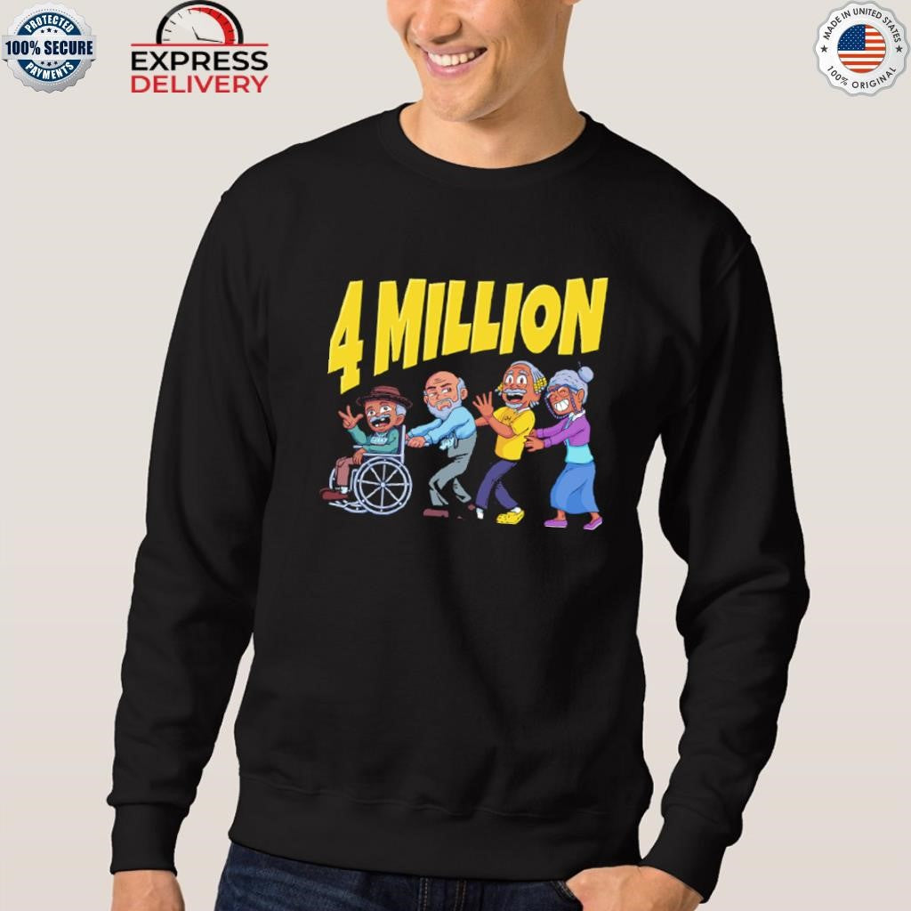 4 Million Subscribers Black Shirt