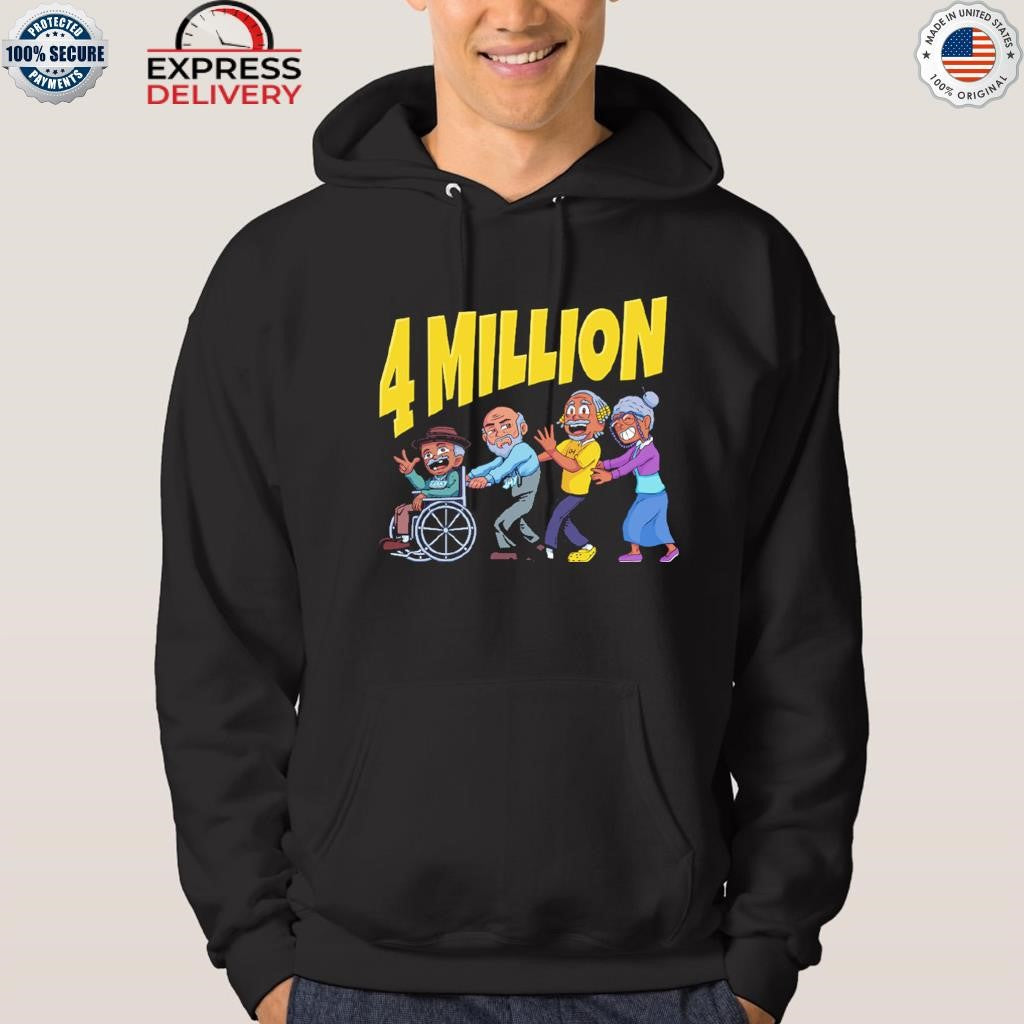 4 Million Subscribers Black Shirt