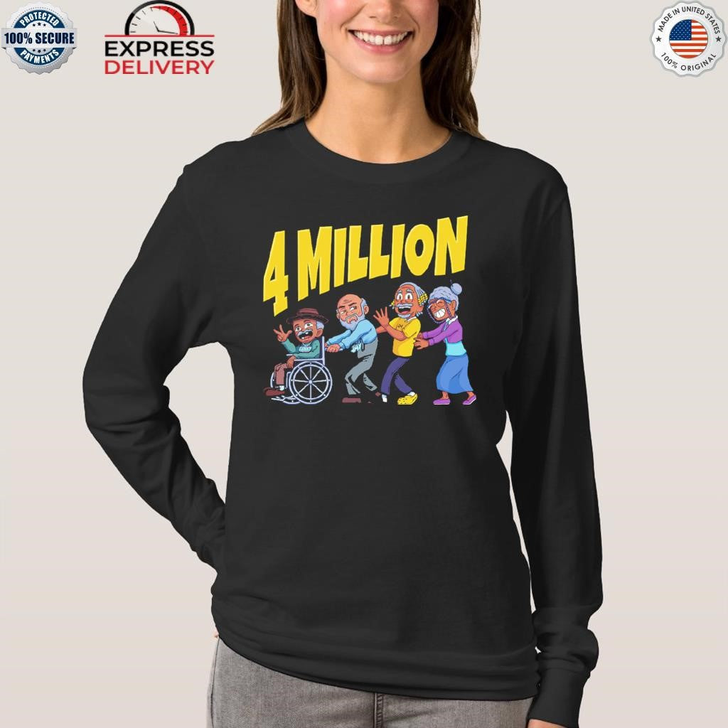 4 Million Subscribers Black Shirt