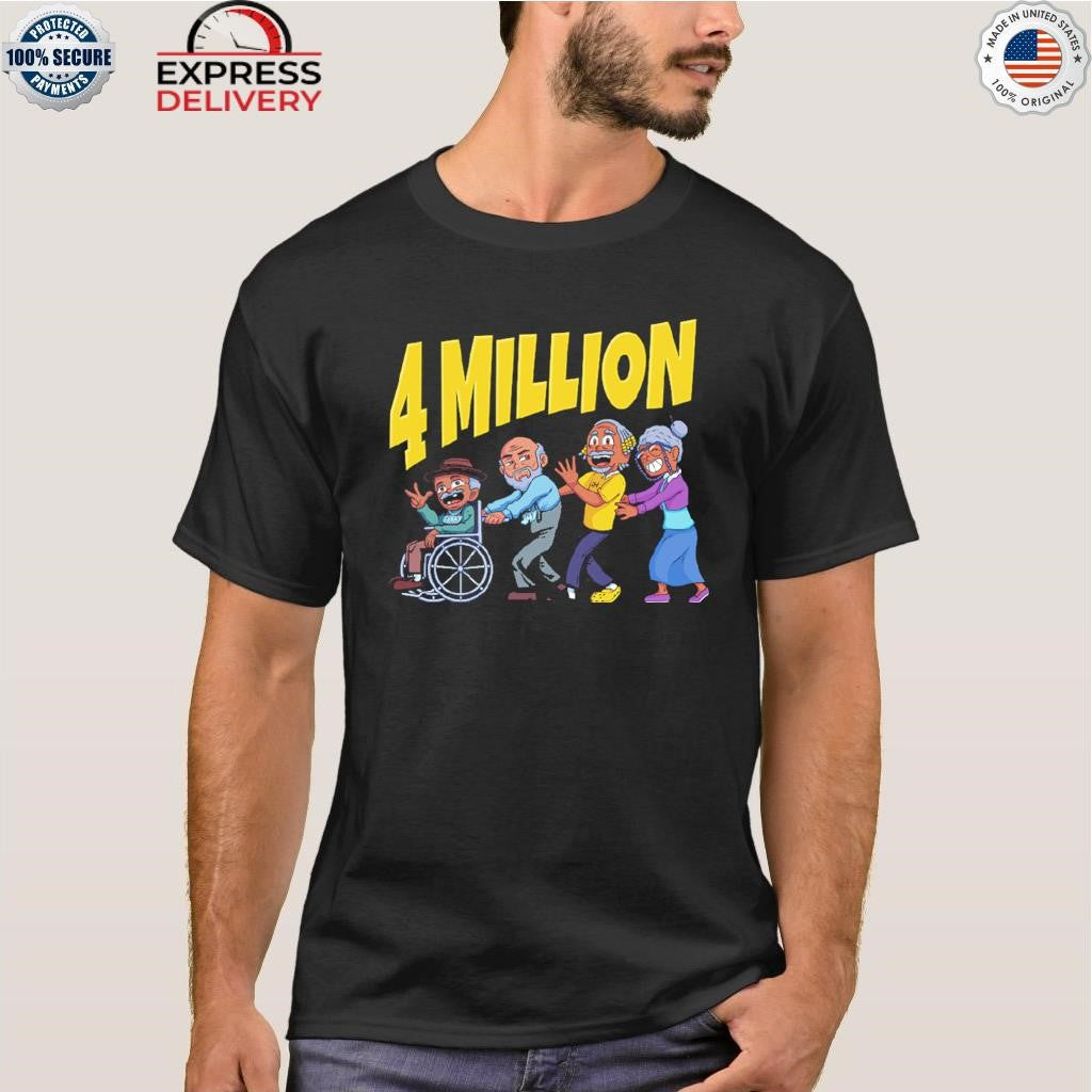 4 Million Subscribers Black Shirt