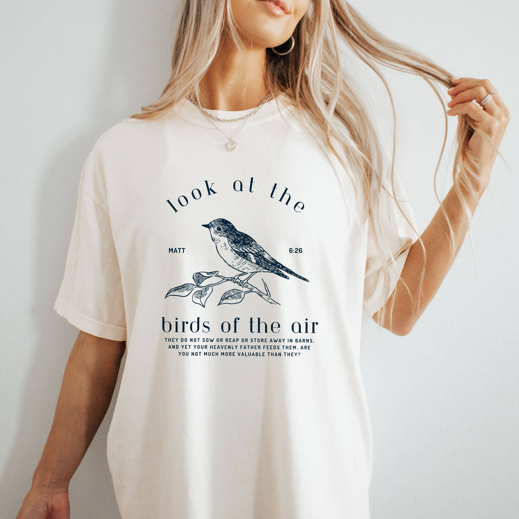 Look At the Birds Floral Western Summer Graphic Tee