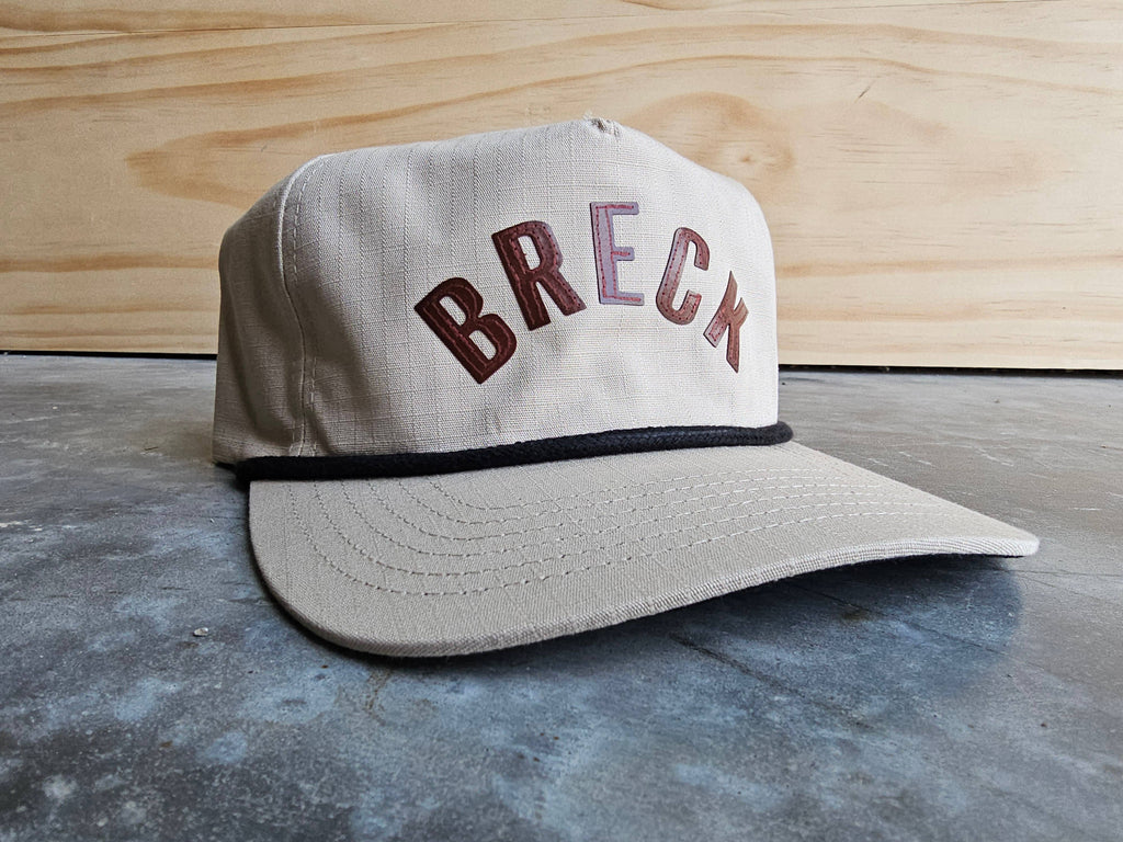 The Lariat - Ripstop Flat Bill Dat Hat Leather Lettering