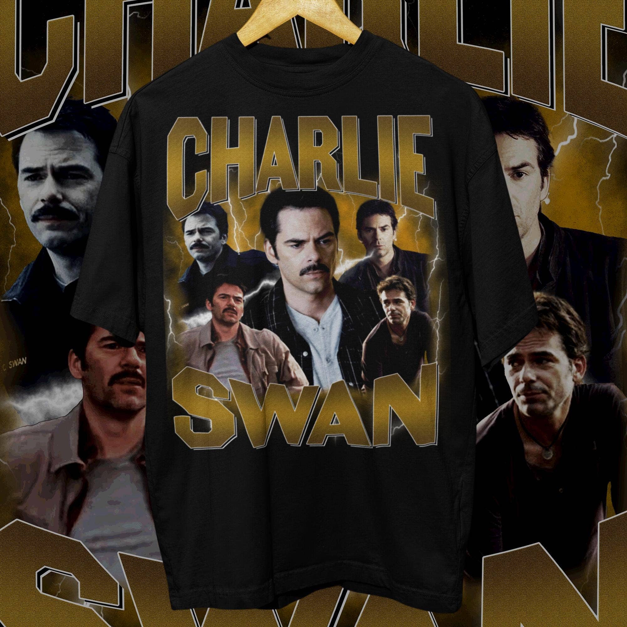 Vintage 90's Team Charlie Swan Unisex Bootleg Fan Tee