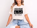 Christian Be Real Not Perfect Leopard Bella Graphic Tee