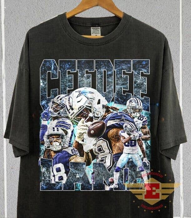 Vintage 90s Ceedee Lamb Graphic Tee Retro Football Gift