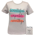 Lulu Mac-Beautiful Capable Worthy-Heather Cool Grey SS-LM49
