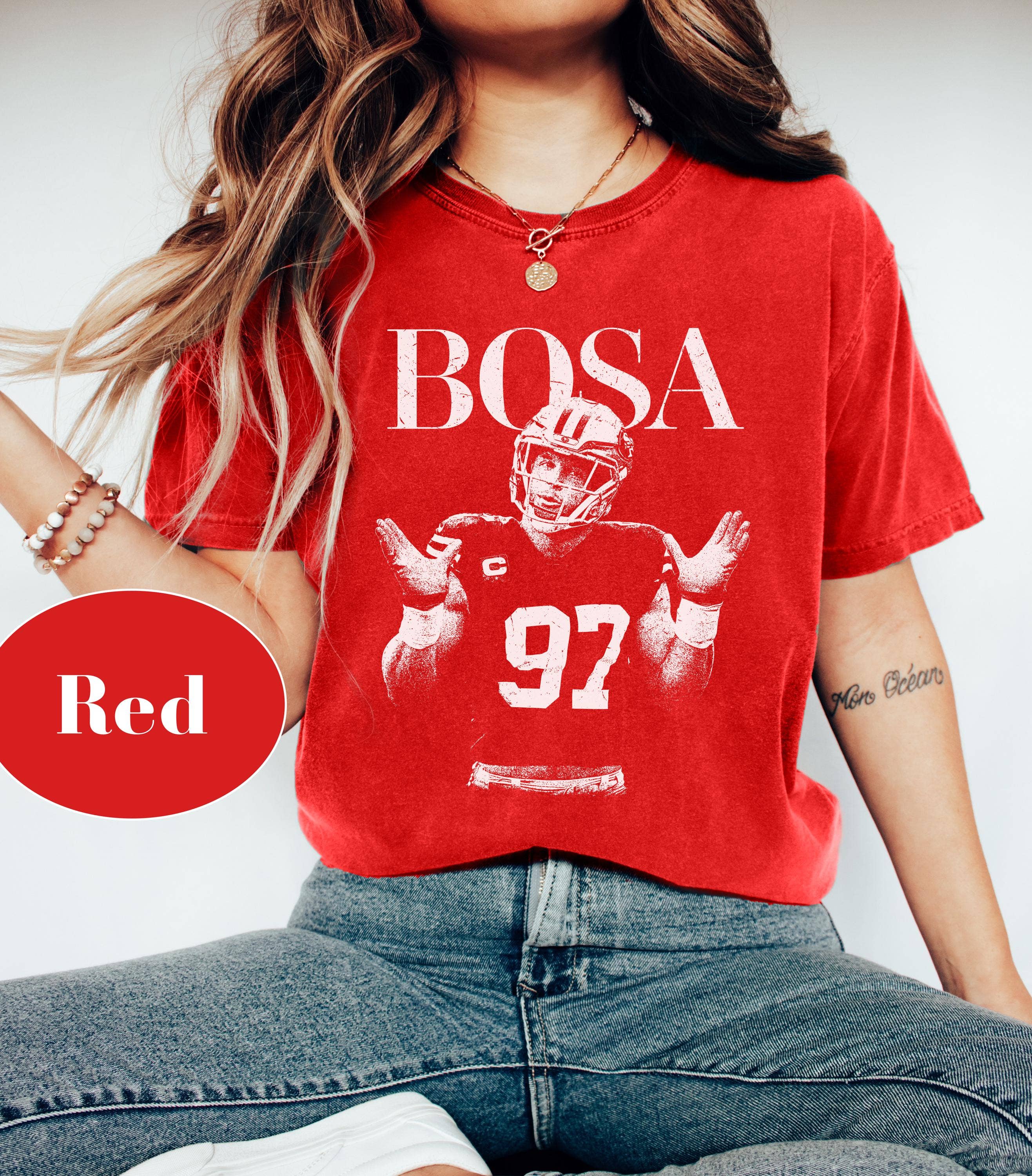 Vintage Nick Bosa 49ers Graphic Tee - Football Gift