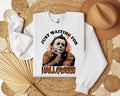 Just Waiting For Halloween Sweatshirt- Retro Horror Gift