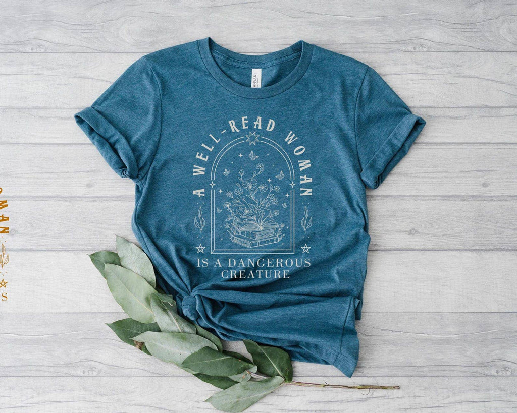 A Well-Read Woman Tee, Book Lover Graphic T-Shirt
