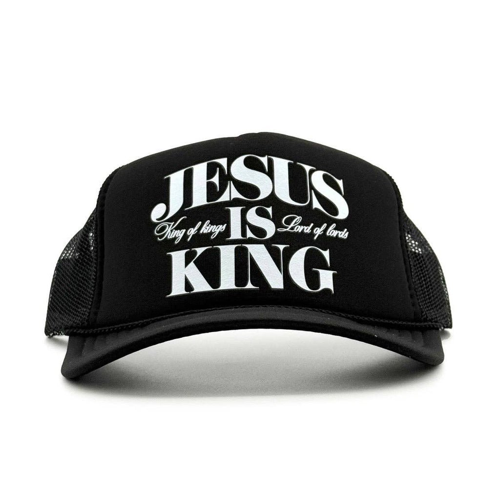 Jesus Is King Foam Trucker - Black