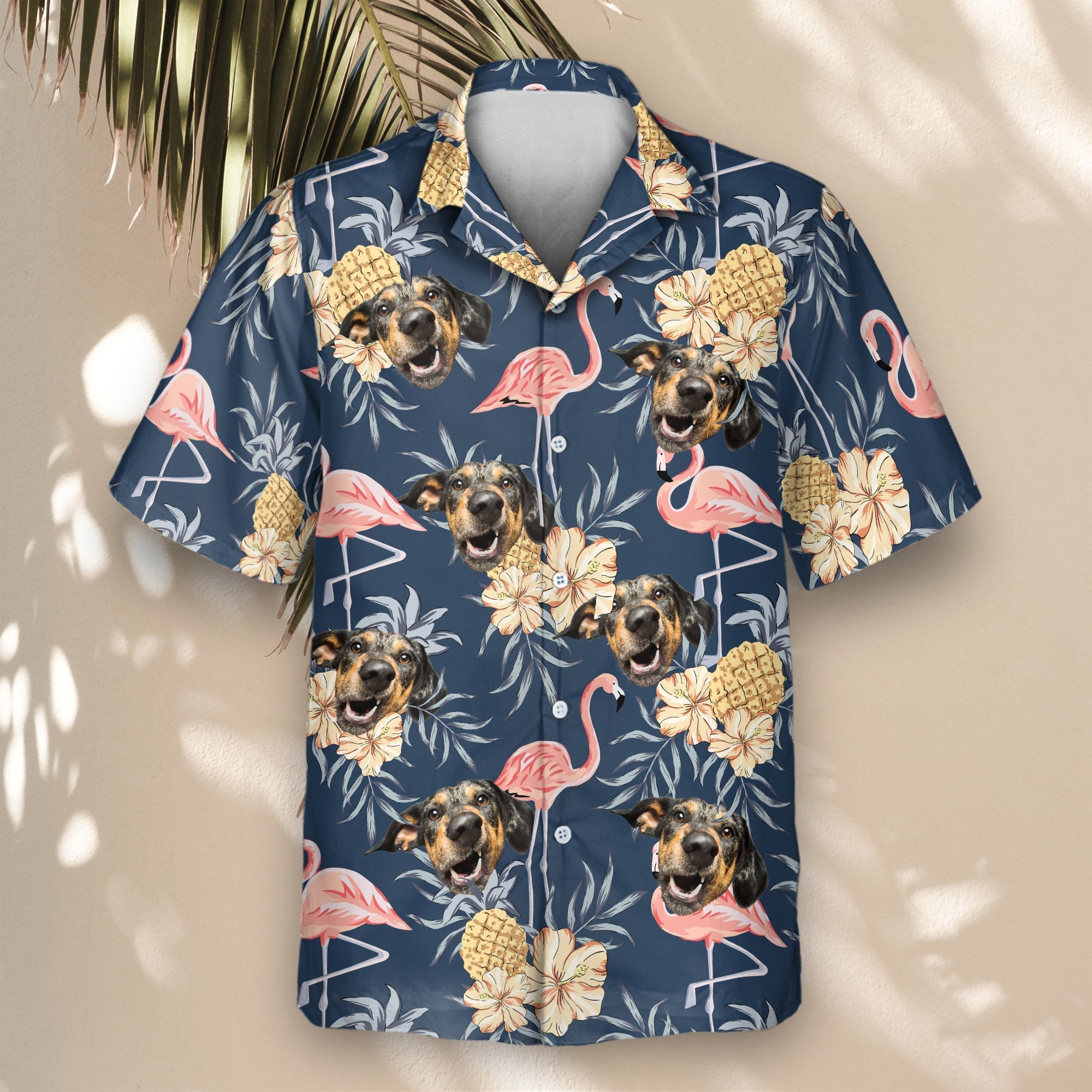 Flamingo & Pineapple Paradise | Aloha Custom Hawaiian Shirts with Faces or Logos