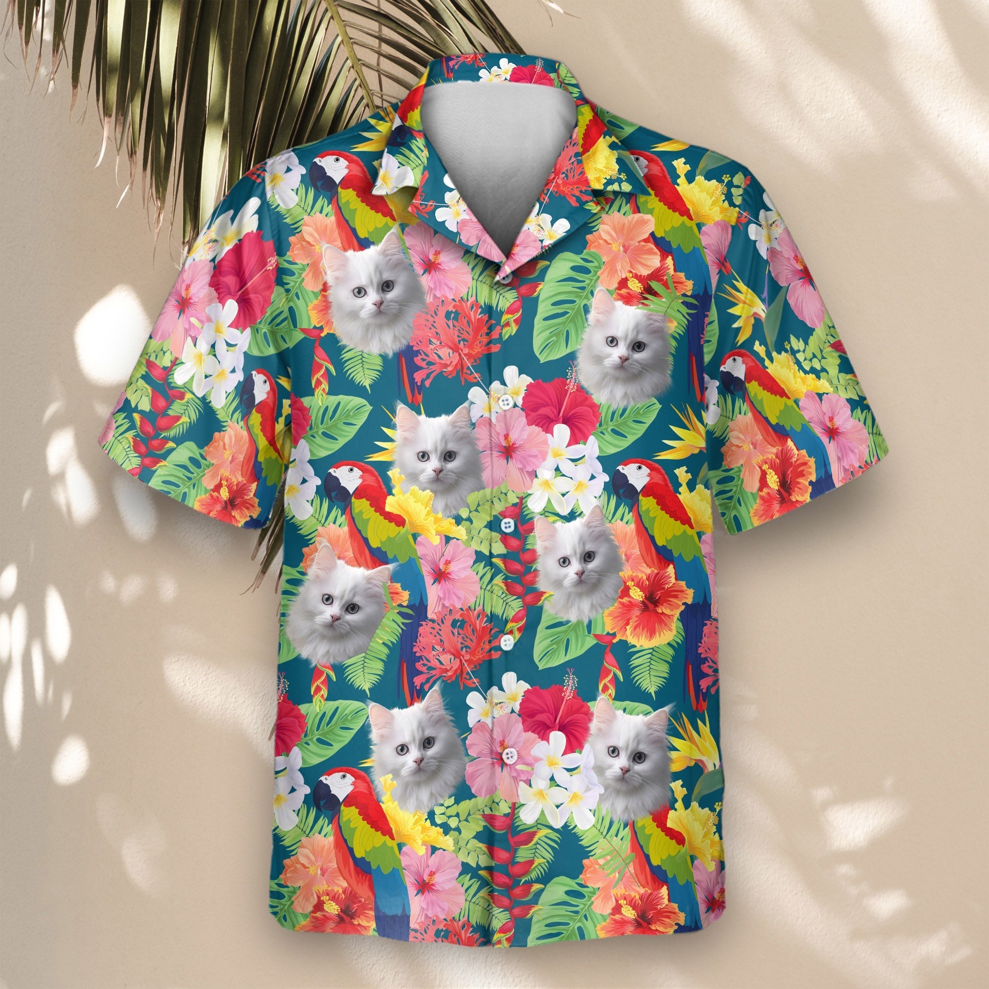 Macaw Jungle Vibes | Aloha Custom Hawaiian Shirts with Faces or Logos
