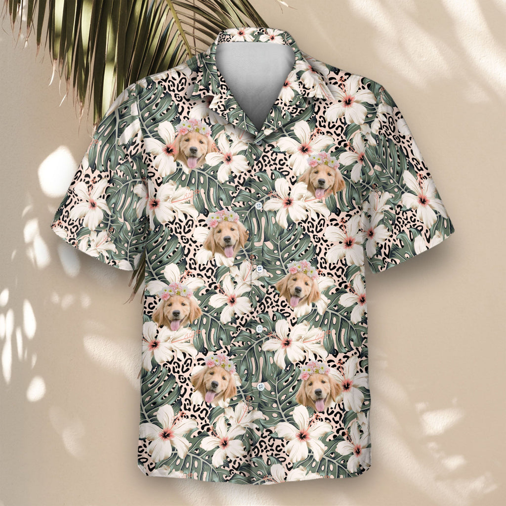 Monstera & Hibiscus Dream | Aloha Custom Hawaiian Shirts with Faces or Logos
