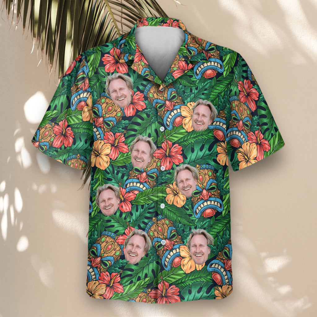 Tiki Paradise Warrior | Aloha Custom Hawaiian Shirts with Faces or Logos