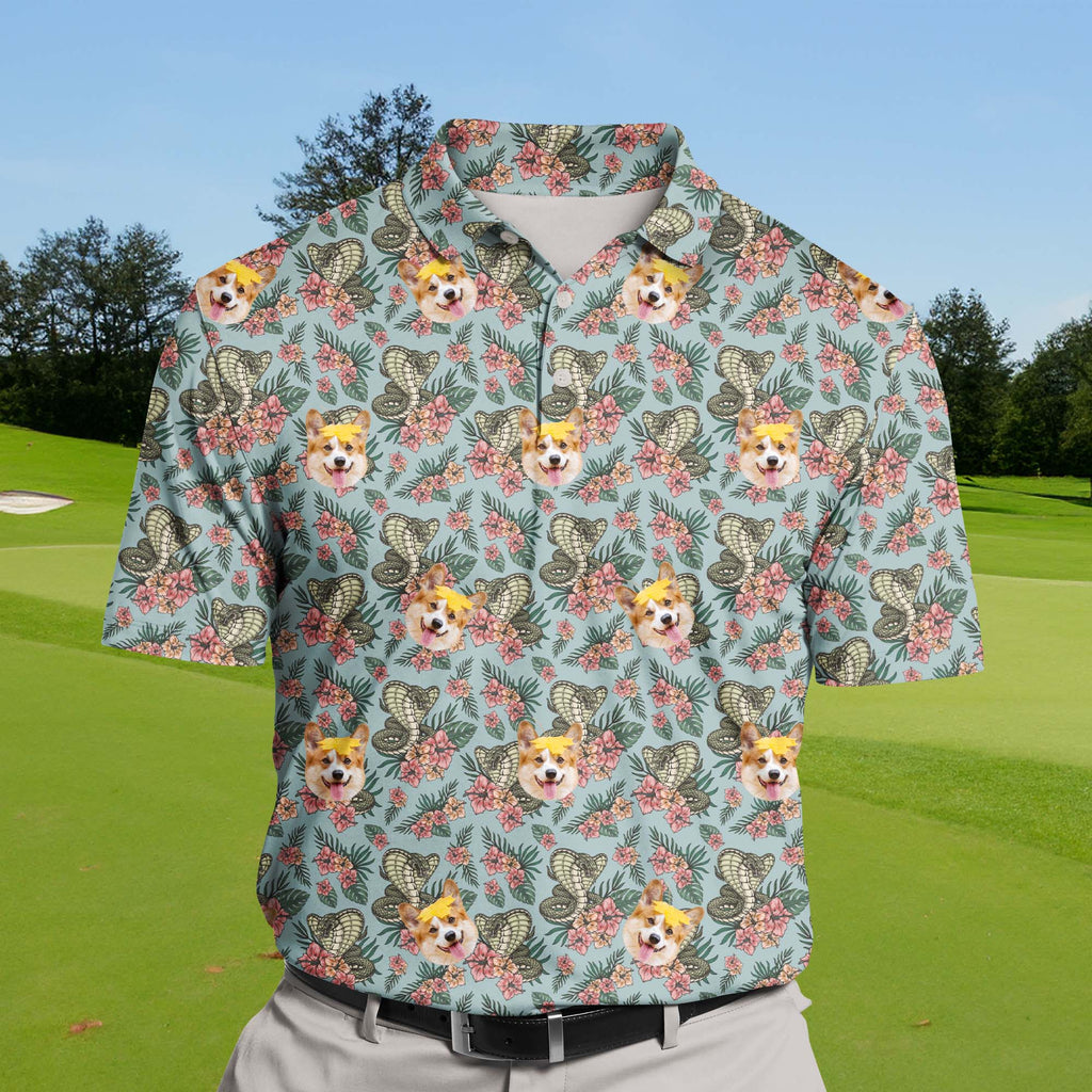 Tropical Cobra | Funny Golf Shirts with Faces or Logos