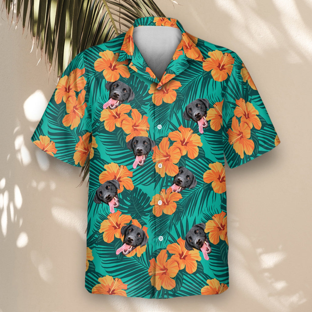 Tropical Flowers and Palm Leaves | Aloha Custom Hawaiian Shirts with Faces or Logos