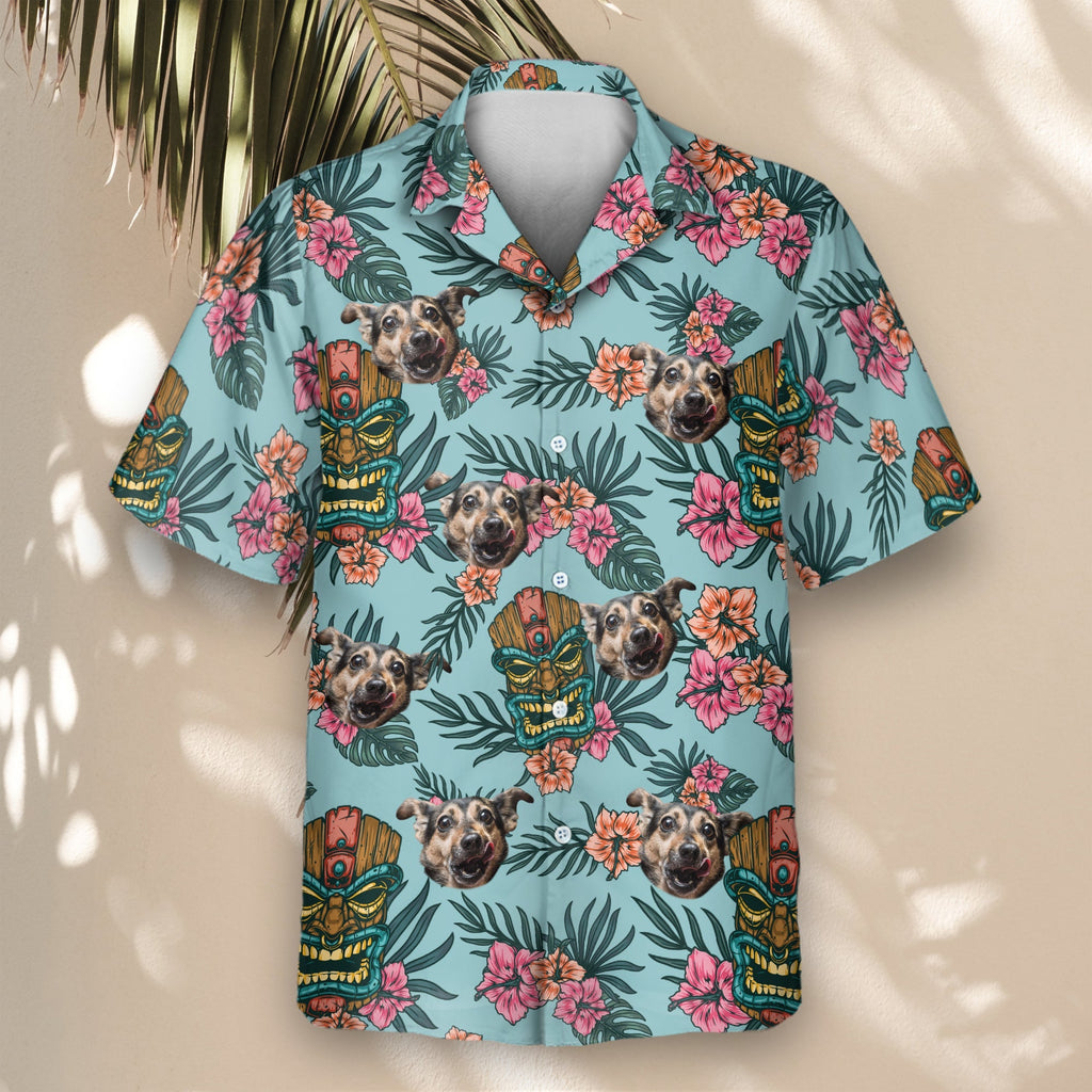 Tropical Tiki Mask | Aloha Custom Hawaiian Shirts with Faces or Logos