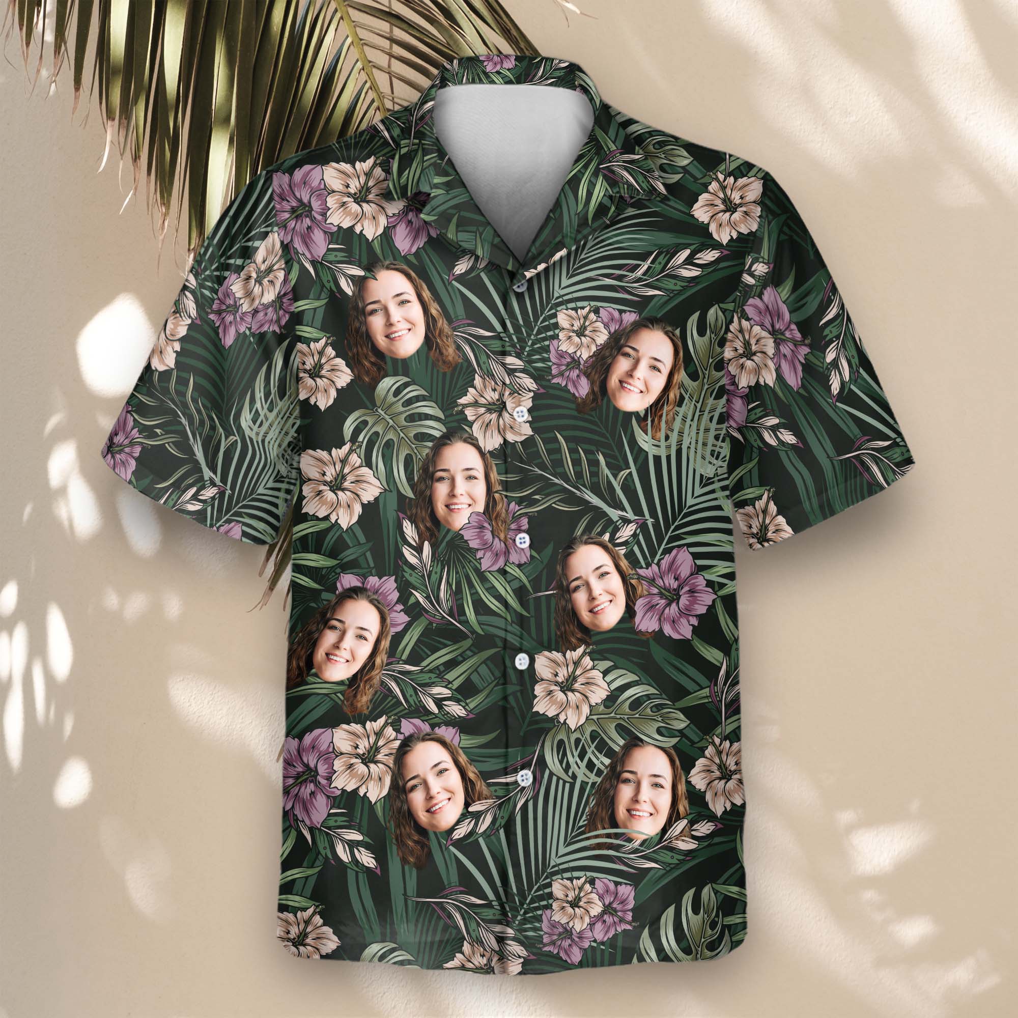 Vintage Tropical Natural | Aloha Custom Hawaiian Shirts with Faces or Logos