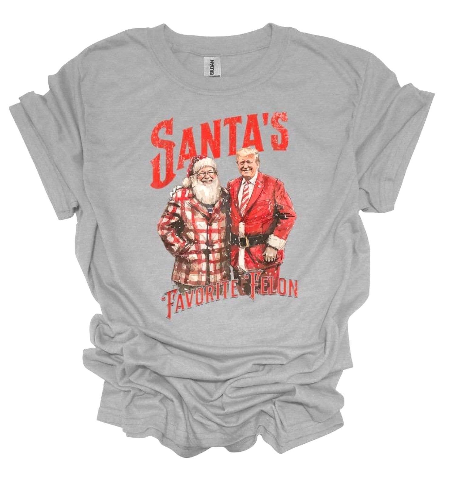 Santa’S Favorite Felon Trump Christmas Shirt Funny 2024 Gift