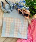 Tn Pink Gingham State Sweatshirt/Tee