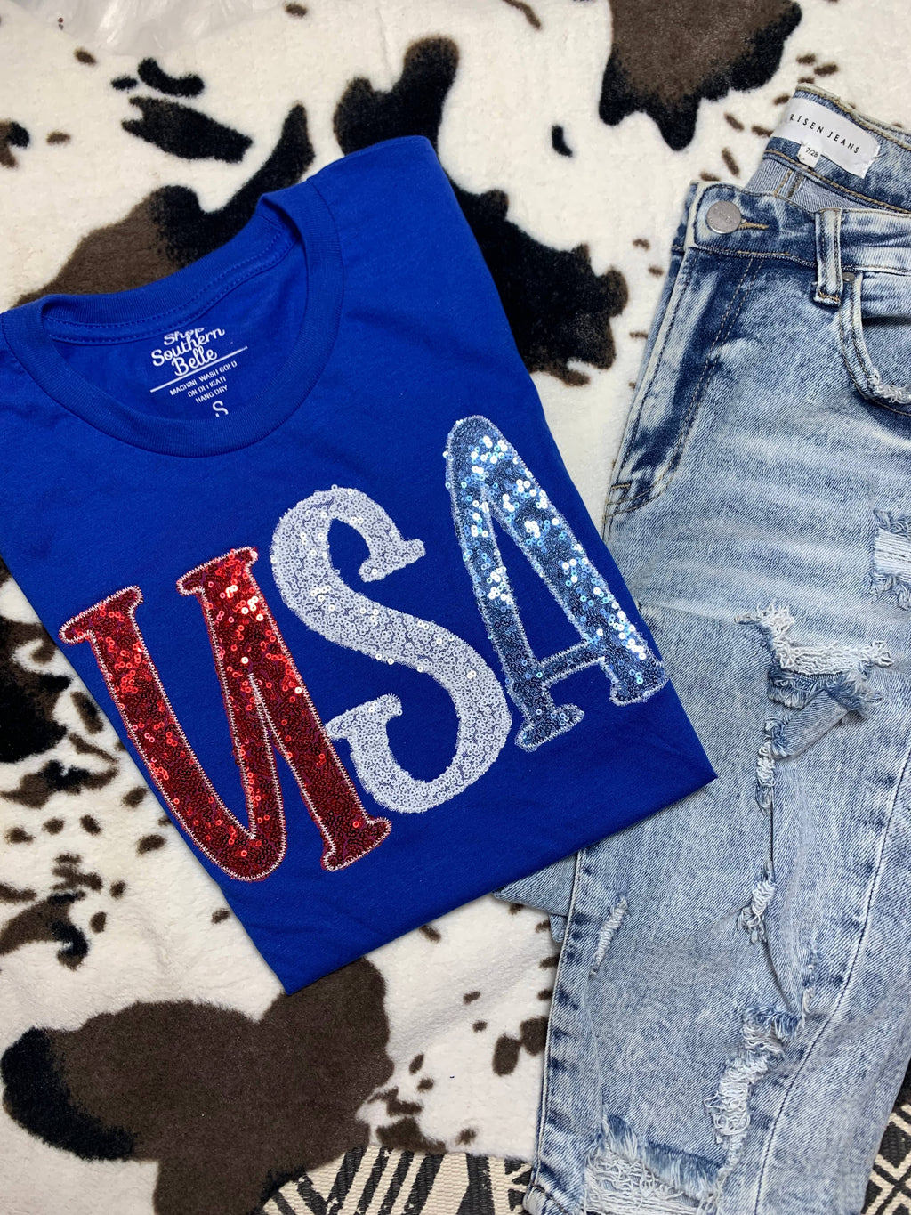 Sale USA Patriotic 4th of July Short Sleeve