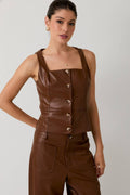 Faux Feather Vest