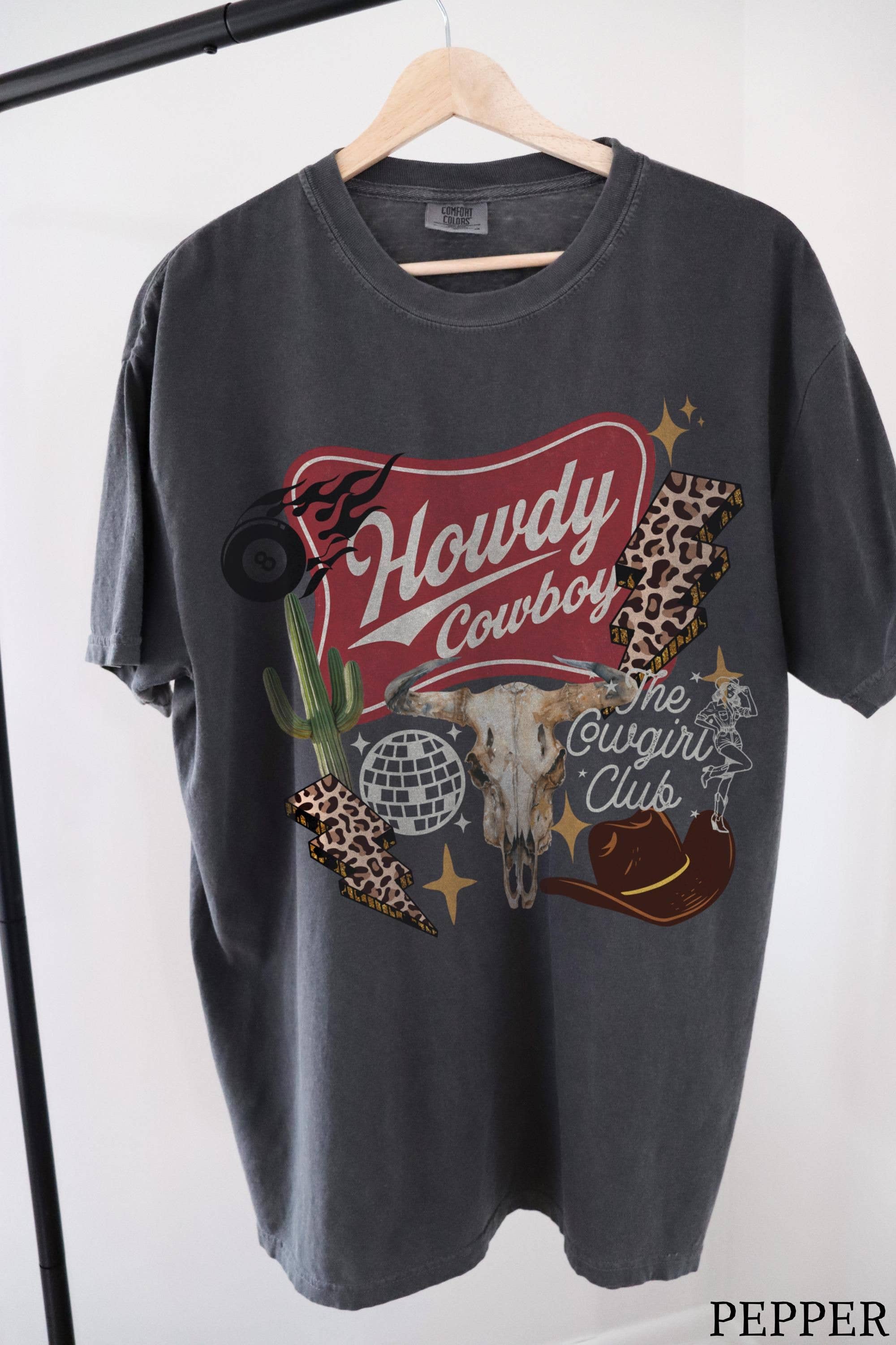 Western Cowboy Skull Disco Rodeo Comfort Tee