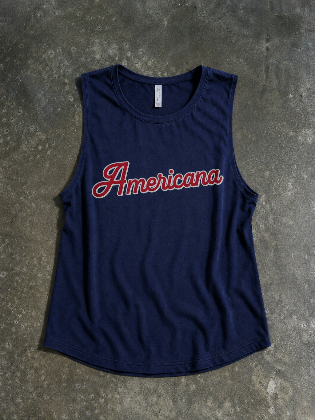 Flowy Scoop Muscle Tank Americana Summer Tank