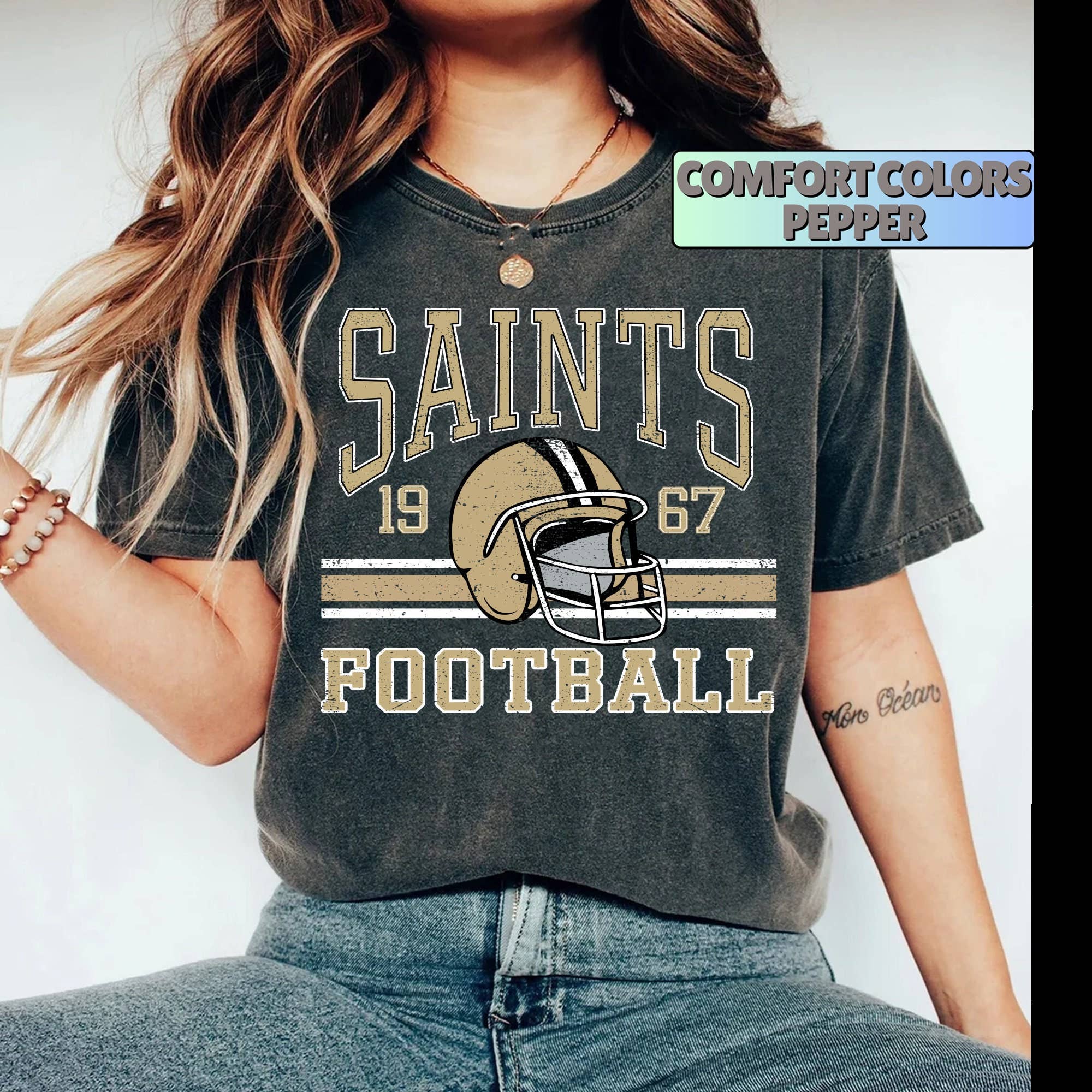 Saints Football Vintage Tee