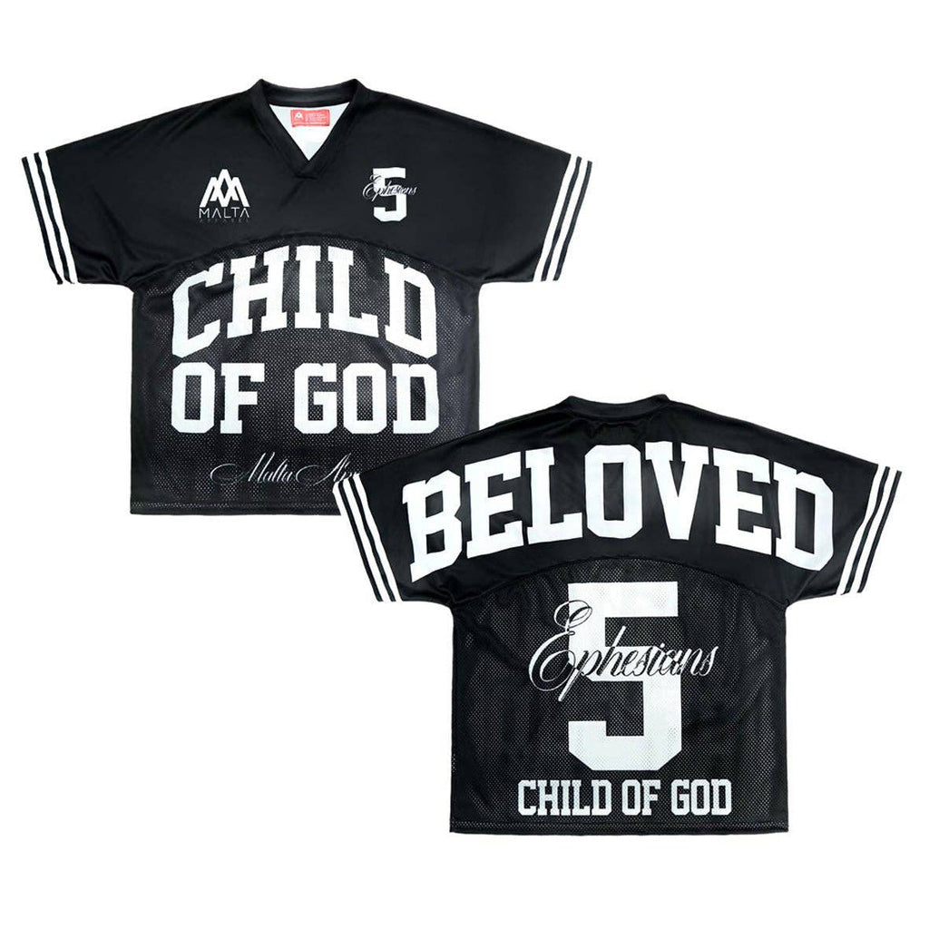 Beloved Child of God Jersey - Black (Oversized)