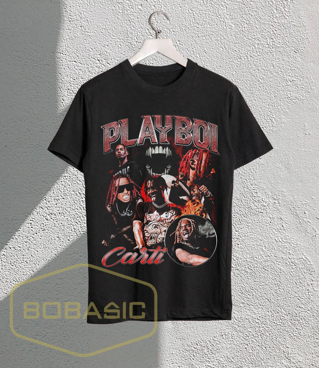 Playboi Carti Tour T-Shirt, Vintage Retro Rap Hip Hop Style