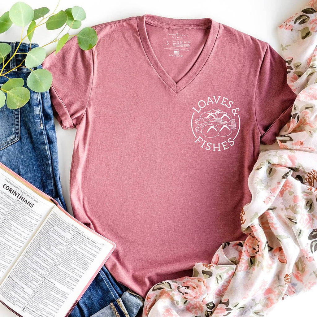 Loaves and Fishes V-Neck