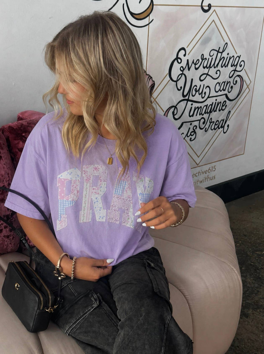 Light Purple Cottage Pray Short Sleeve