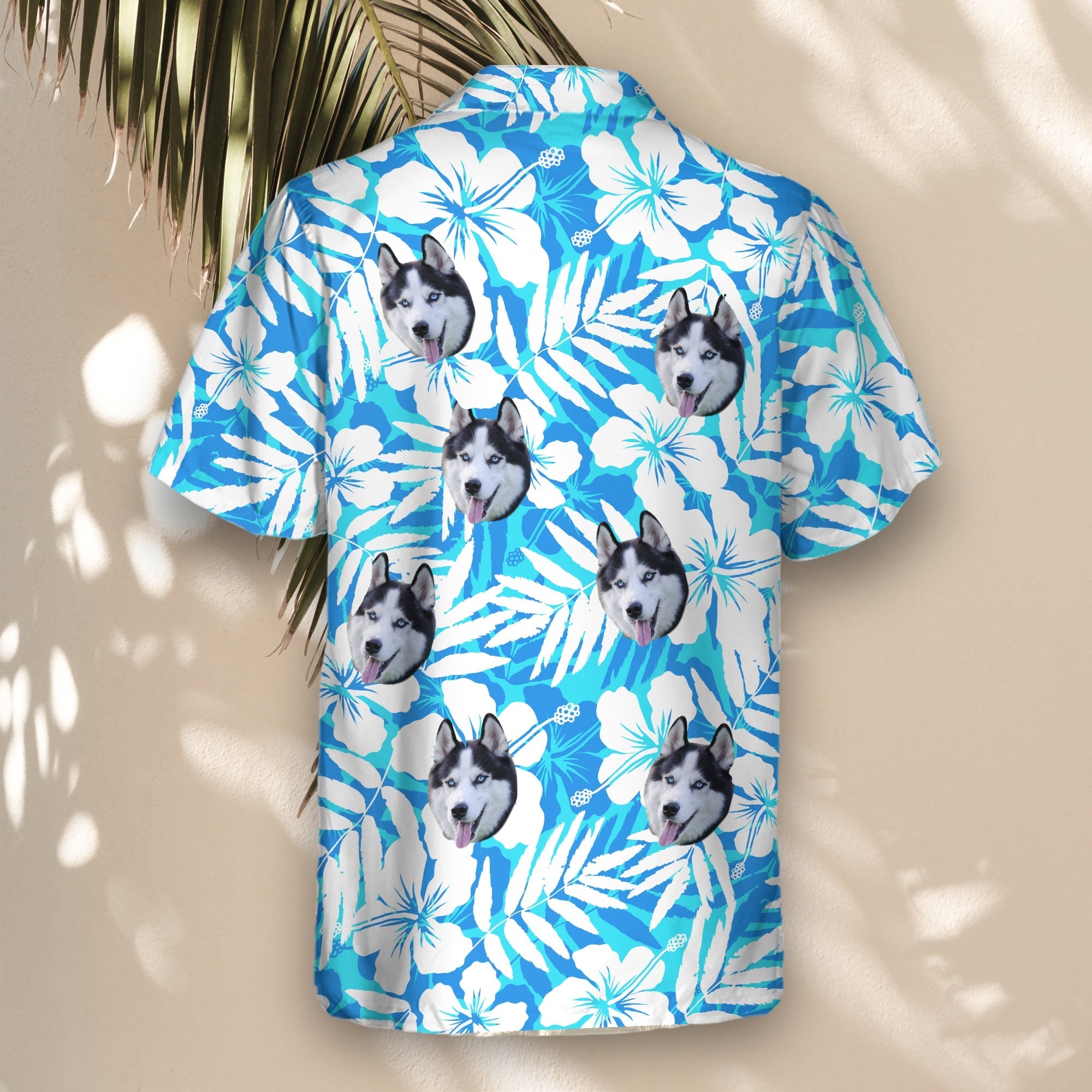 Blue Hibiscus Breeze | Aloha Custom Hawaiian Shirts with Faces or Logos