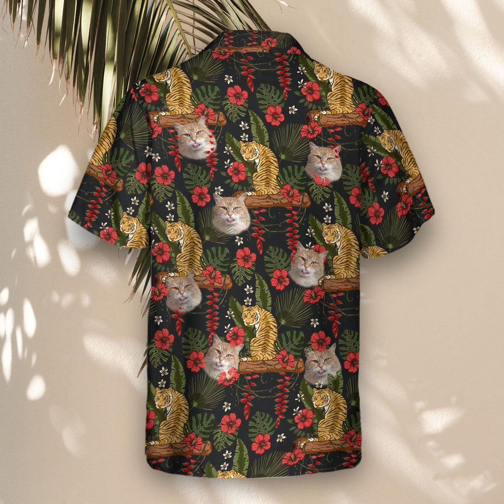 Majestic Jungle Tiger | Aloha Custom Hawaiian Shirts with Faces or Logos