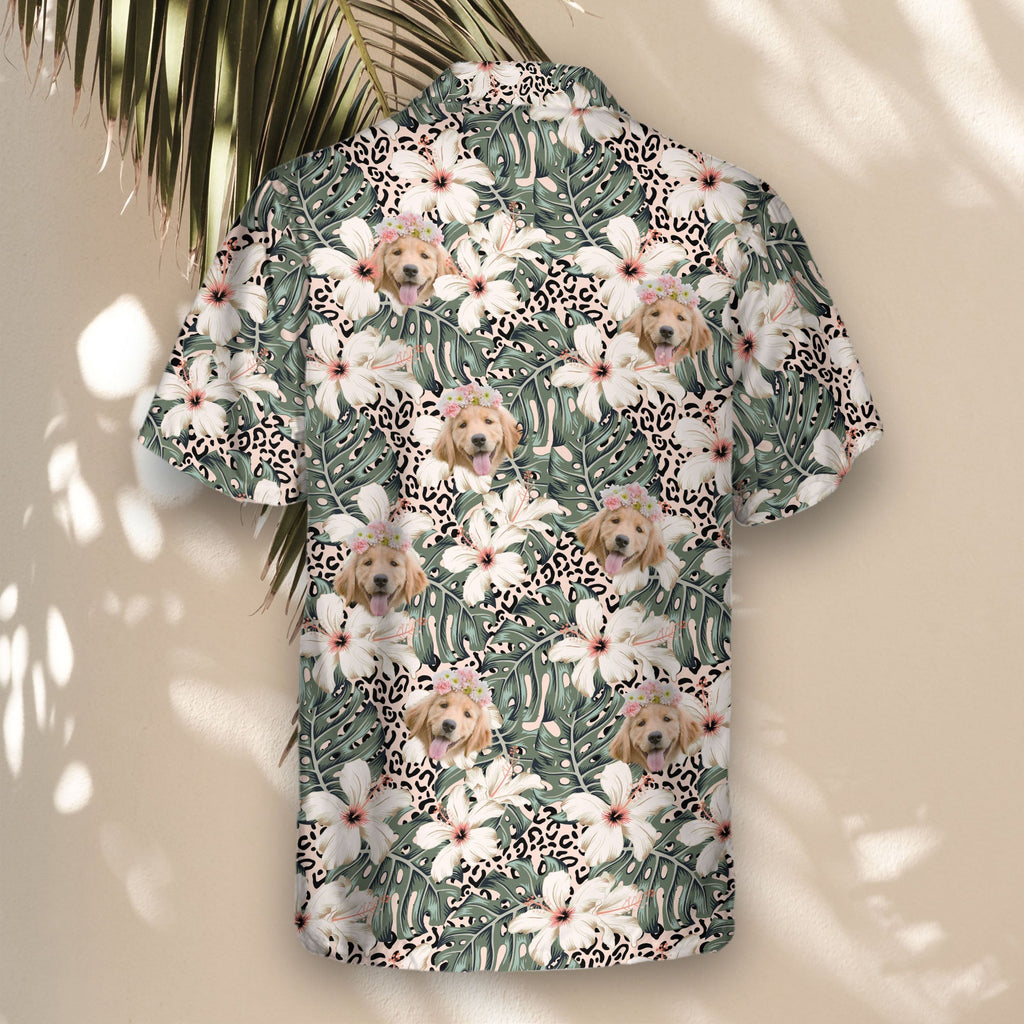 Monstera & Hibiscus Dream | Aloha Custom Hawaiian Shirts with Faces or Logos