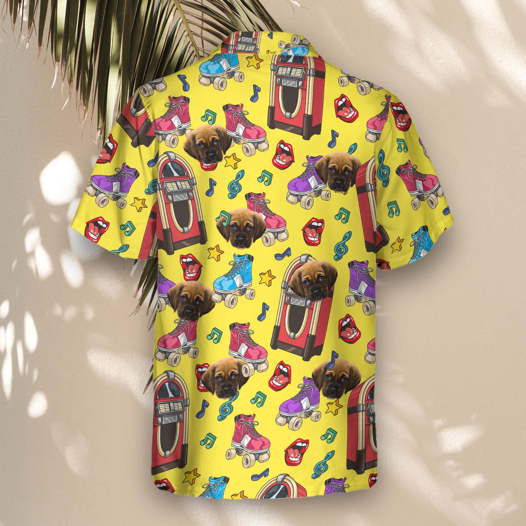 Retro Vinyl Vibes | Aloha Custom Hawaiian Shirts with Faces or Logos