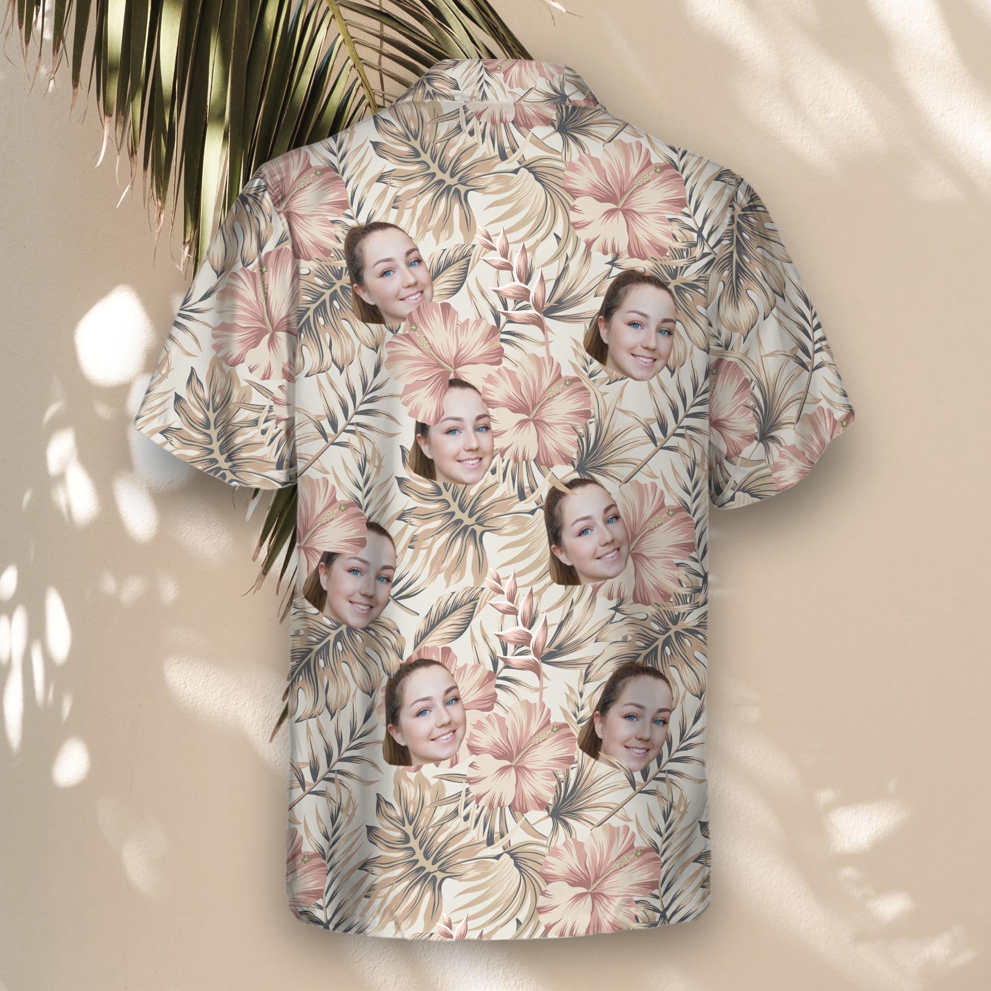 Vintage Palm Hibiscus | Aloha Custom Hawaiian Shirts with Faces or Logos