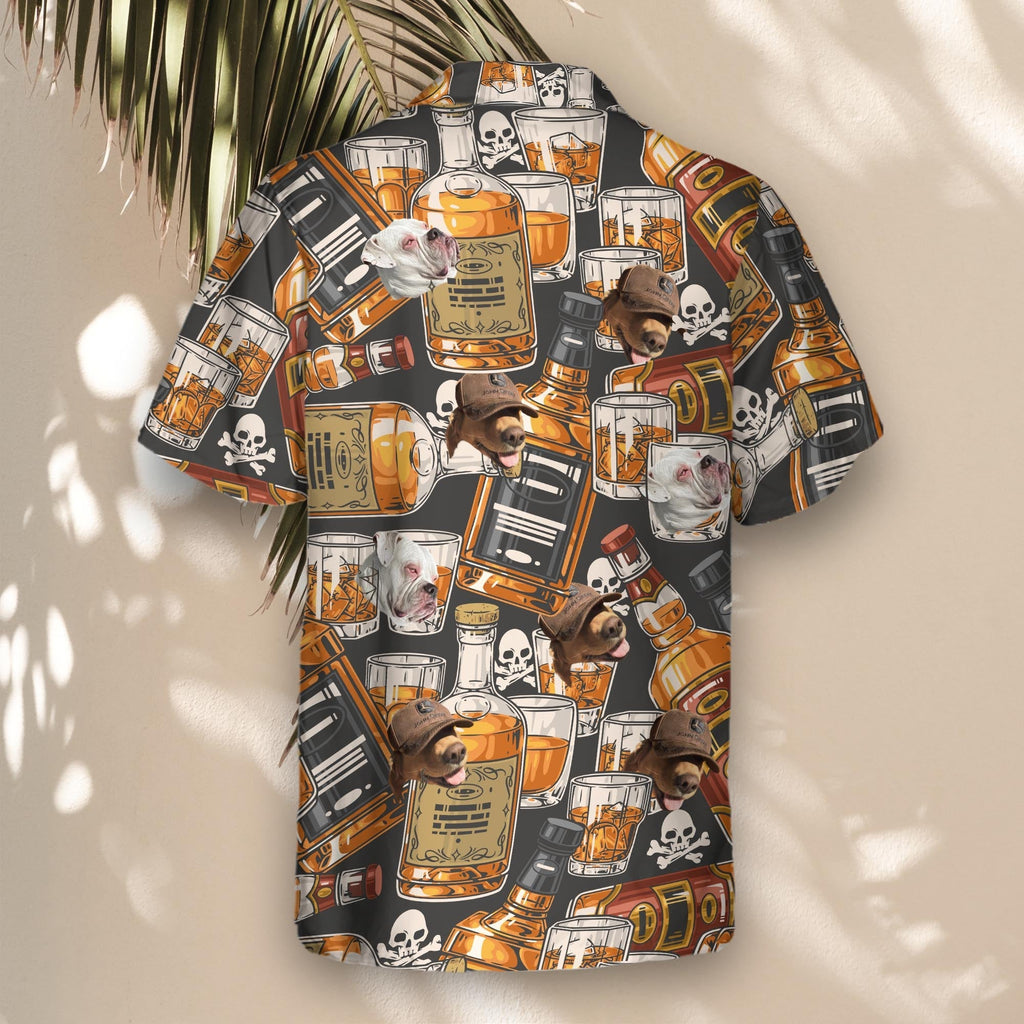 Whiskey & Skulls Retro | Aloha Custom Hawaiian Shirts with Faces or Logos