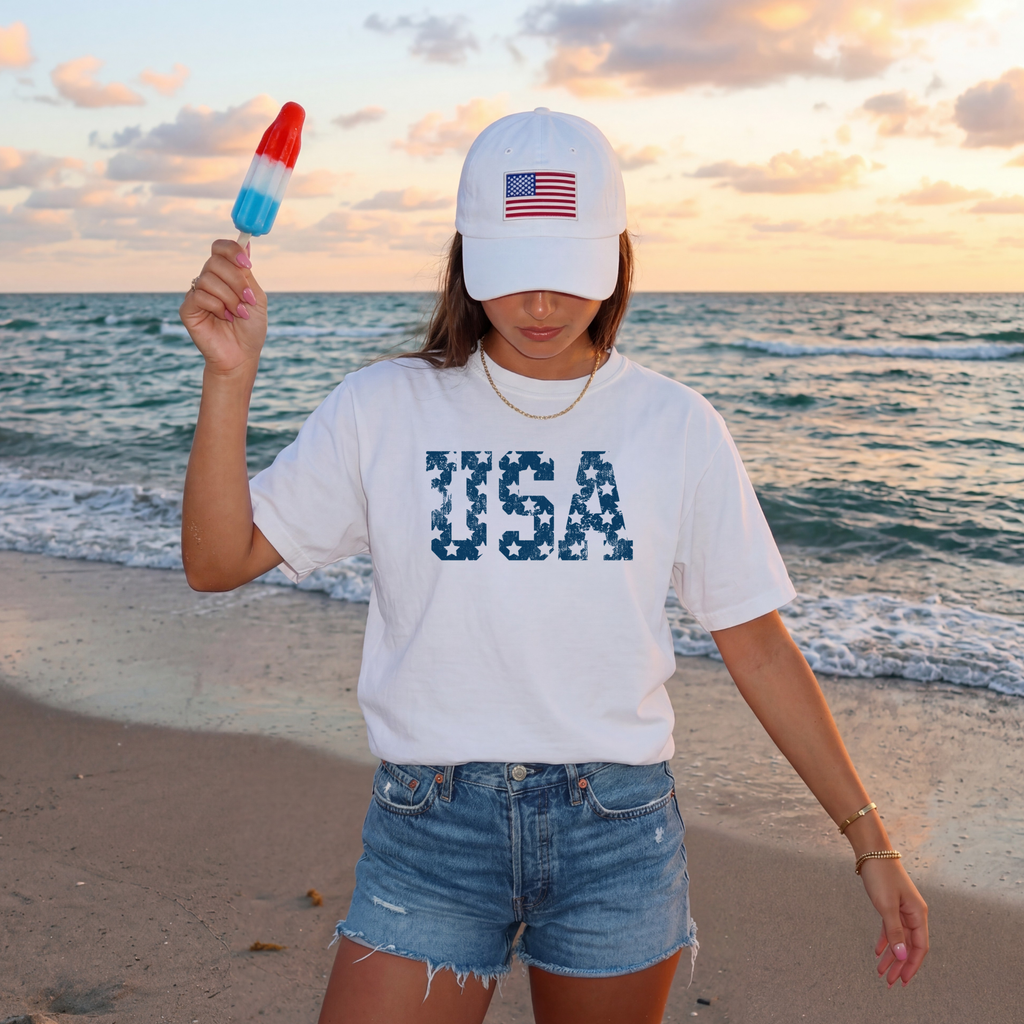 USA 4th of July Americana Tshirt J14